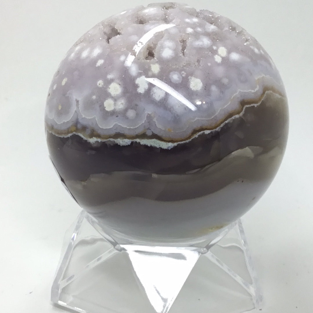 Pink amethyst flower agate