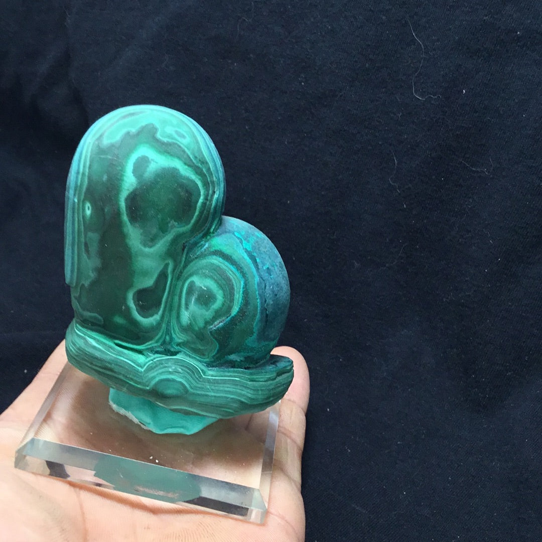 Malachite on stand