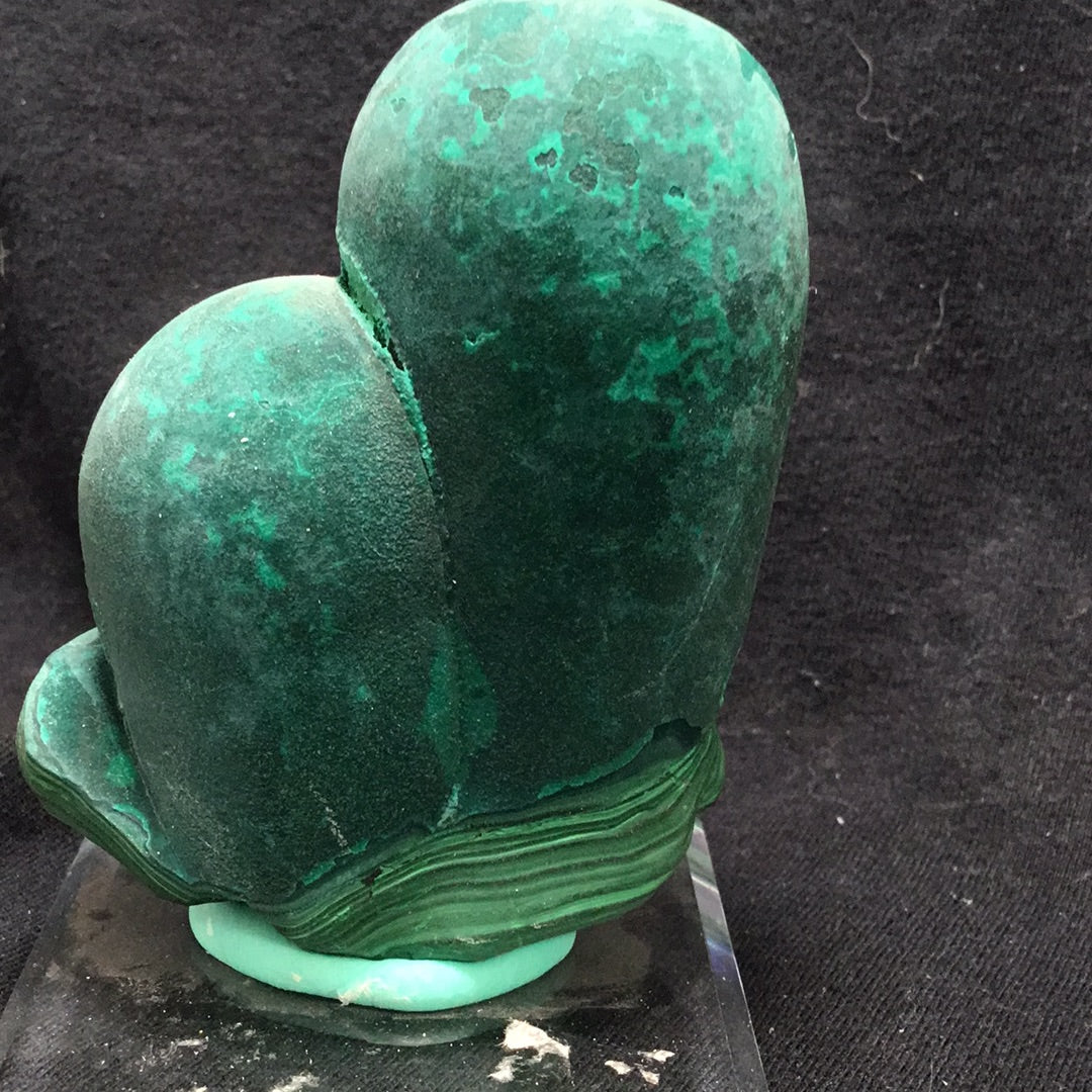 Malachite on stand