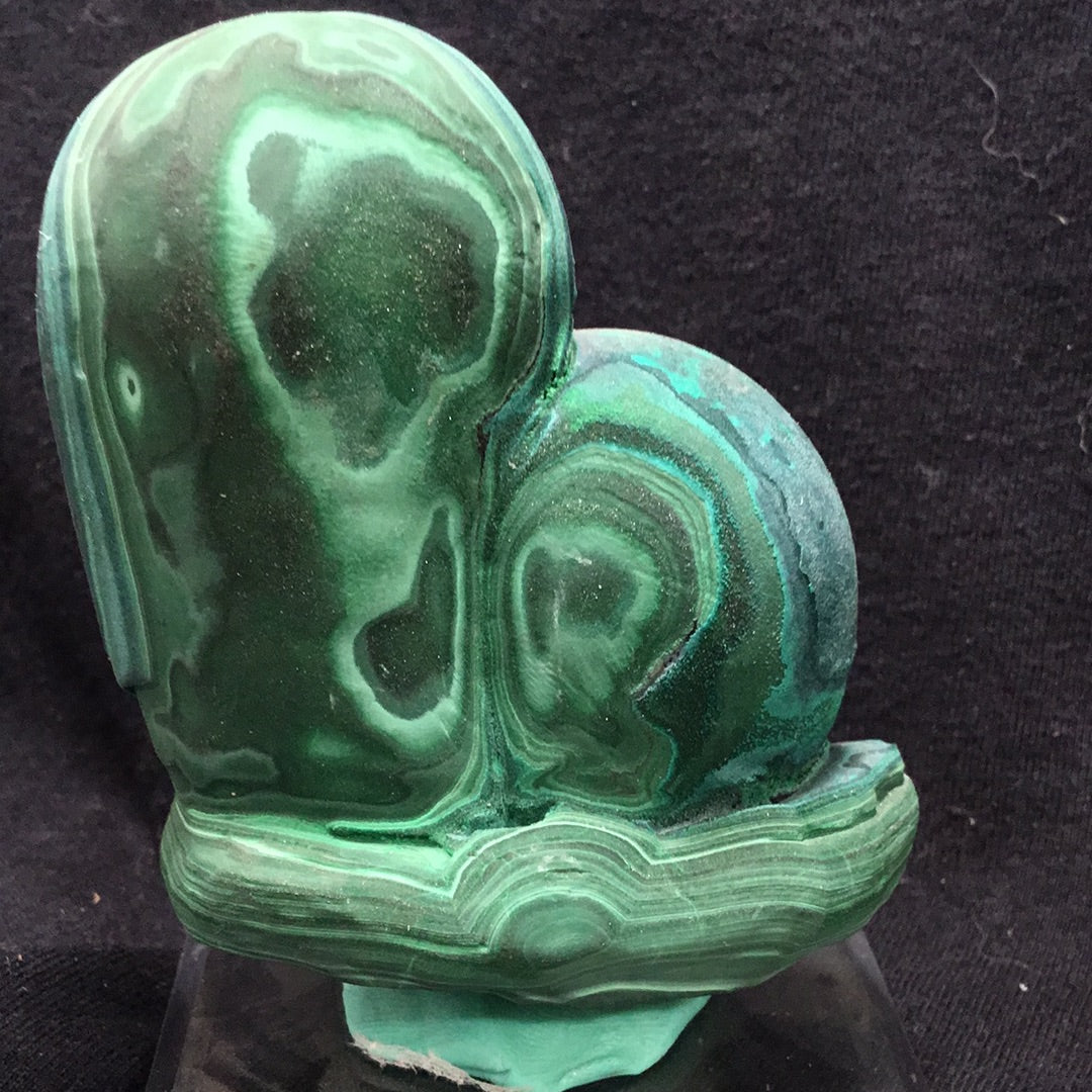 Malachite on stand