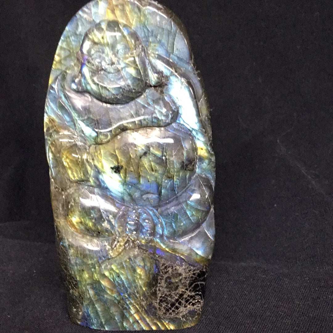 Labradorite laughing Buddha