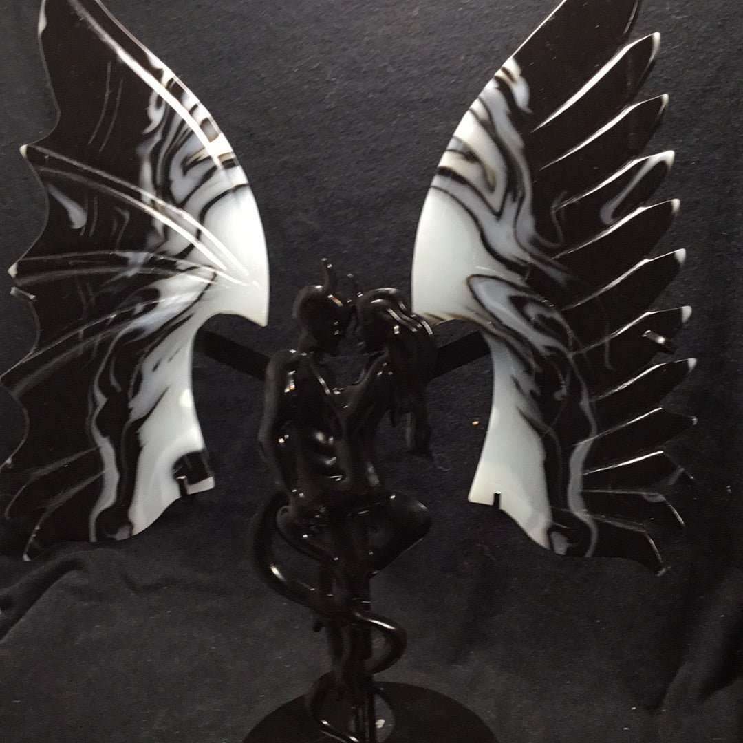 Black agate Angel devil