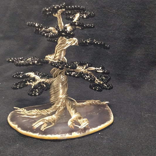 Black on silver tree