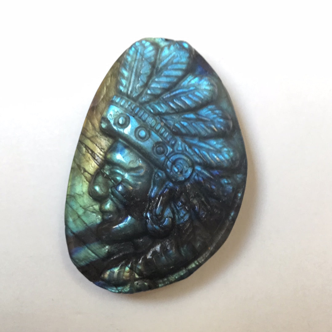 Labradorite carving
