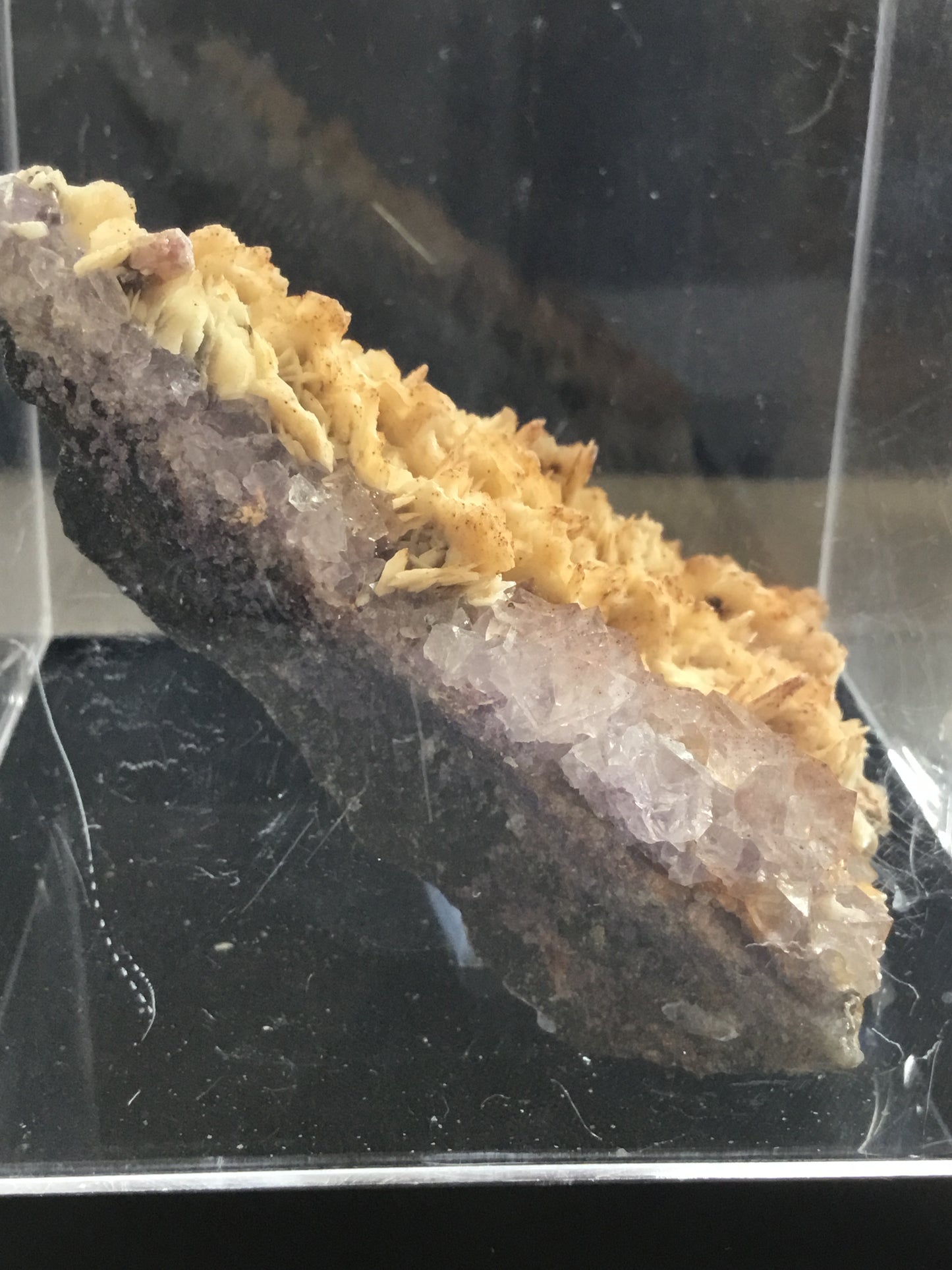 Purple fluorite with mica