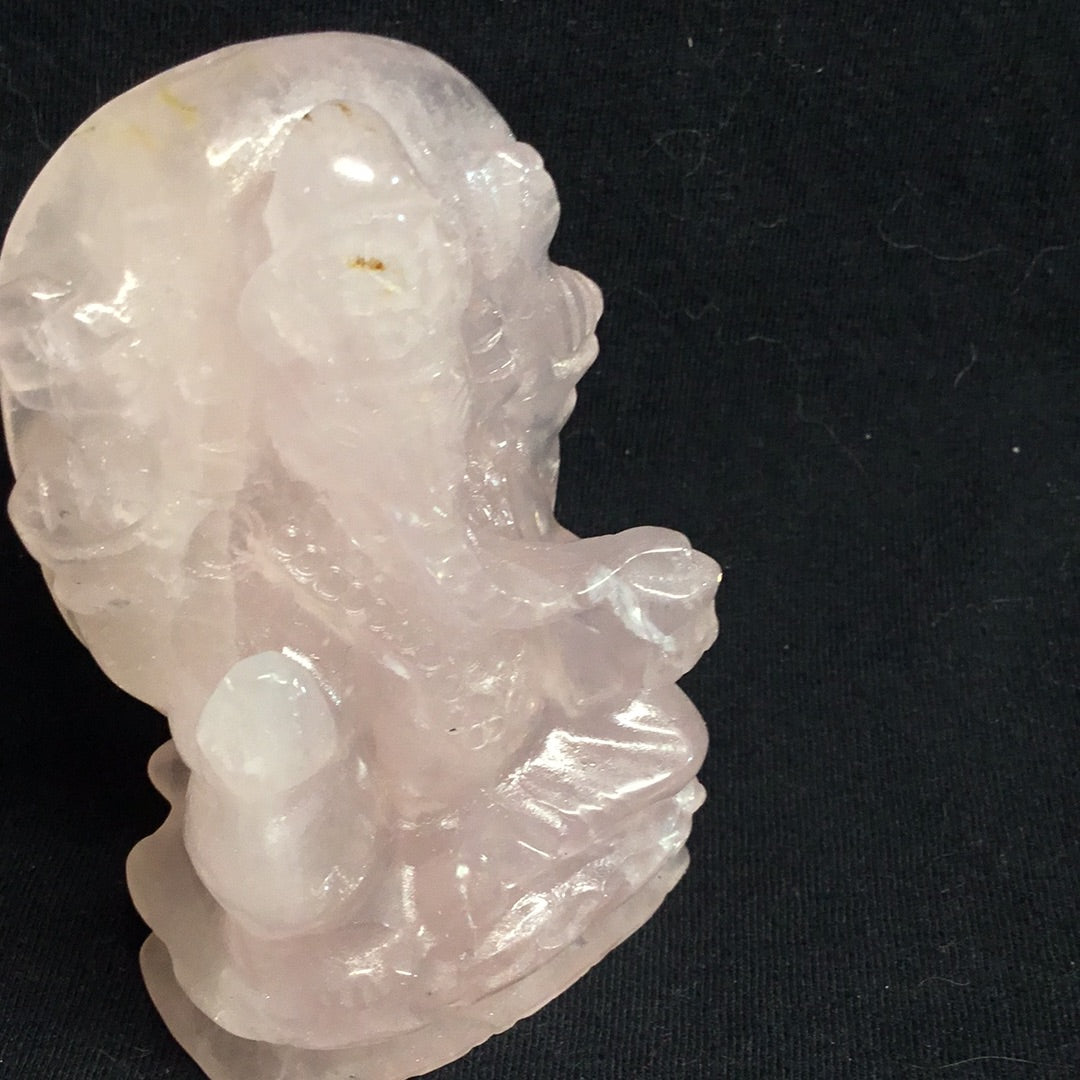 Rose quartz ganesha