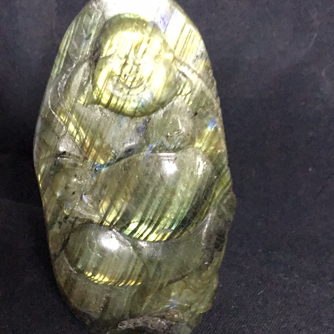 Labradorite laughing Buddha